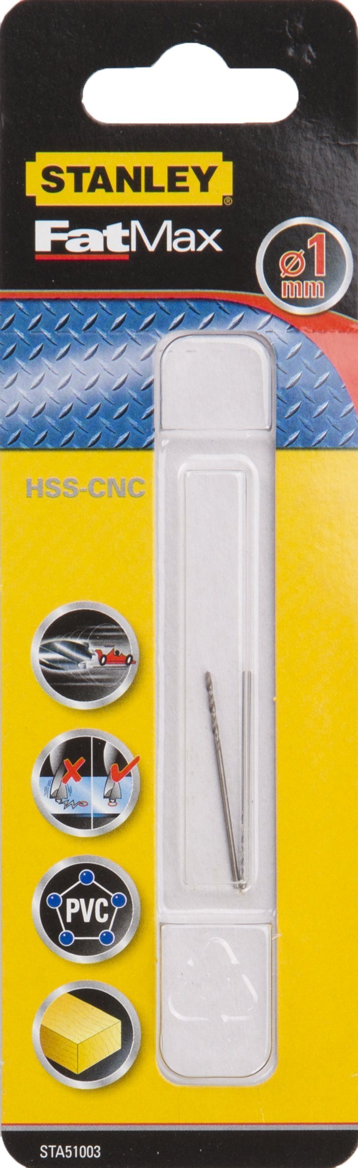 Stanley Fatmax metaalboor 1 mm (2 stuks) HSS-CNC STA51003