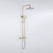 Fortifura Calvi opbouw regendoucheset – Ø25 cm hoofddouche – 1-stands ronde handdouche – messing geborsteld