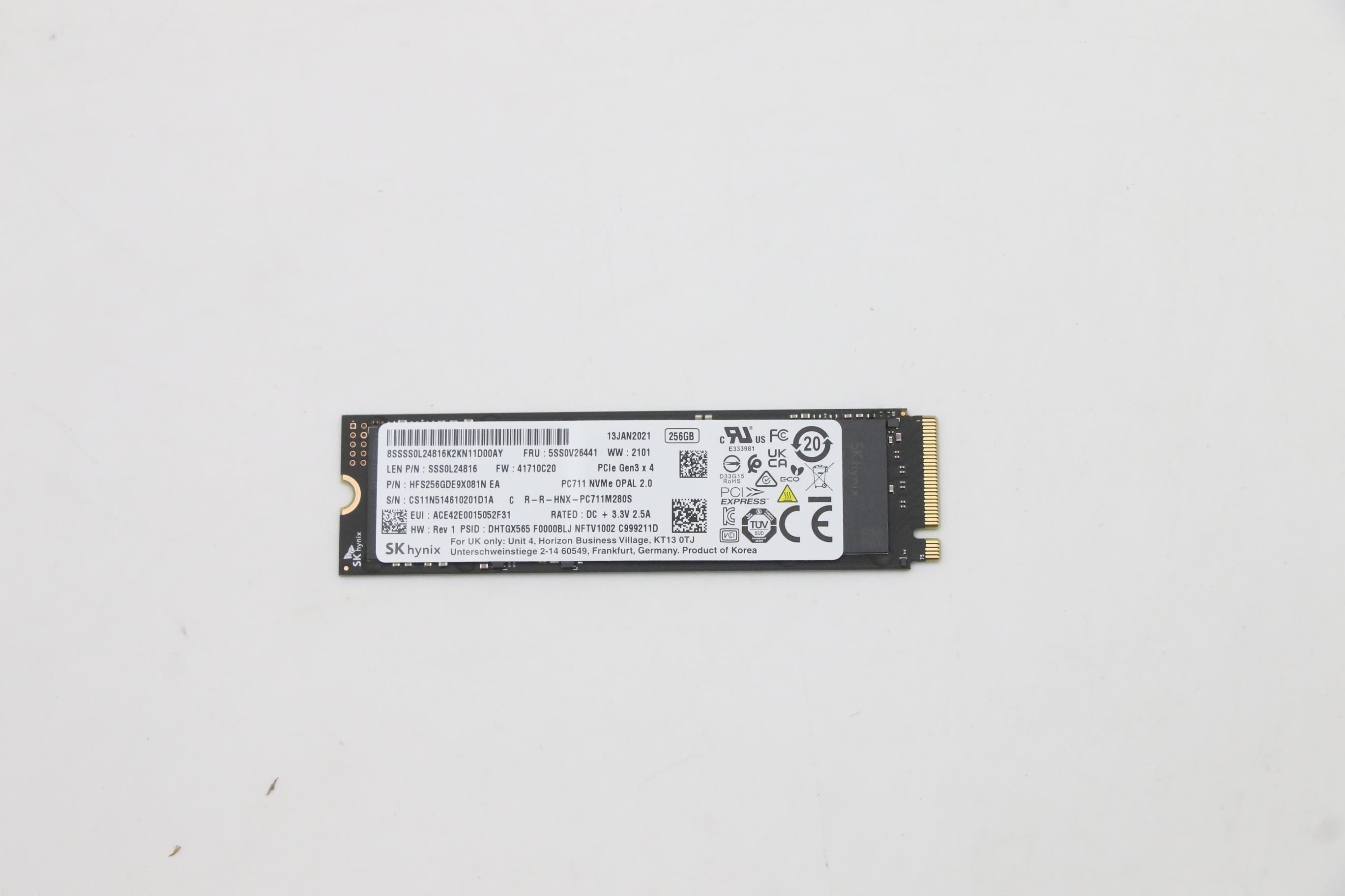 Lenovo 5SS0V26441 internal solid state drive 256 GB M.2 PCI Express 3.0