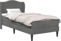 vidaXL Bedframe met hoofdeinde Donkergrijs 90 x 190 cm Fluweel