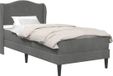 vidaXL Bedframe met hoofdeinde Donkergrijs 90 x 190 cm Fluweel