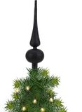 Cosy&Trendy Billiet - Vanlaere Piek/kerstboom topper - zwart - H23 cm - glitters - Kerstversiering