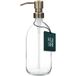 Icecat Distributeur de savon transparent avec pompe en acier inoxydable