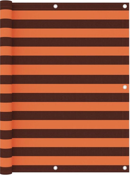 vidaXL Balkonscherm 120x400 cm Oxford stof Oranje en bruin