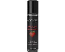 Wicked Aqua Glijmiddel - Aardbei - 30ml
