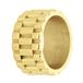 Lucardi Heren Stalen goldplated ring
