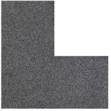 IVOL Van den Brink's High Tech Parts B.V. Hoekstuk rubber rand sportvloer 'STONE' - 50x50 cm - 20 mm - Middengrijs