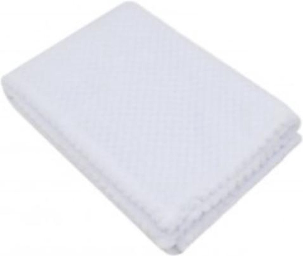 Soft Touch wikkeldeken White Waffle junior100 cm fleece wit wit