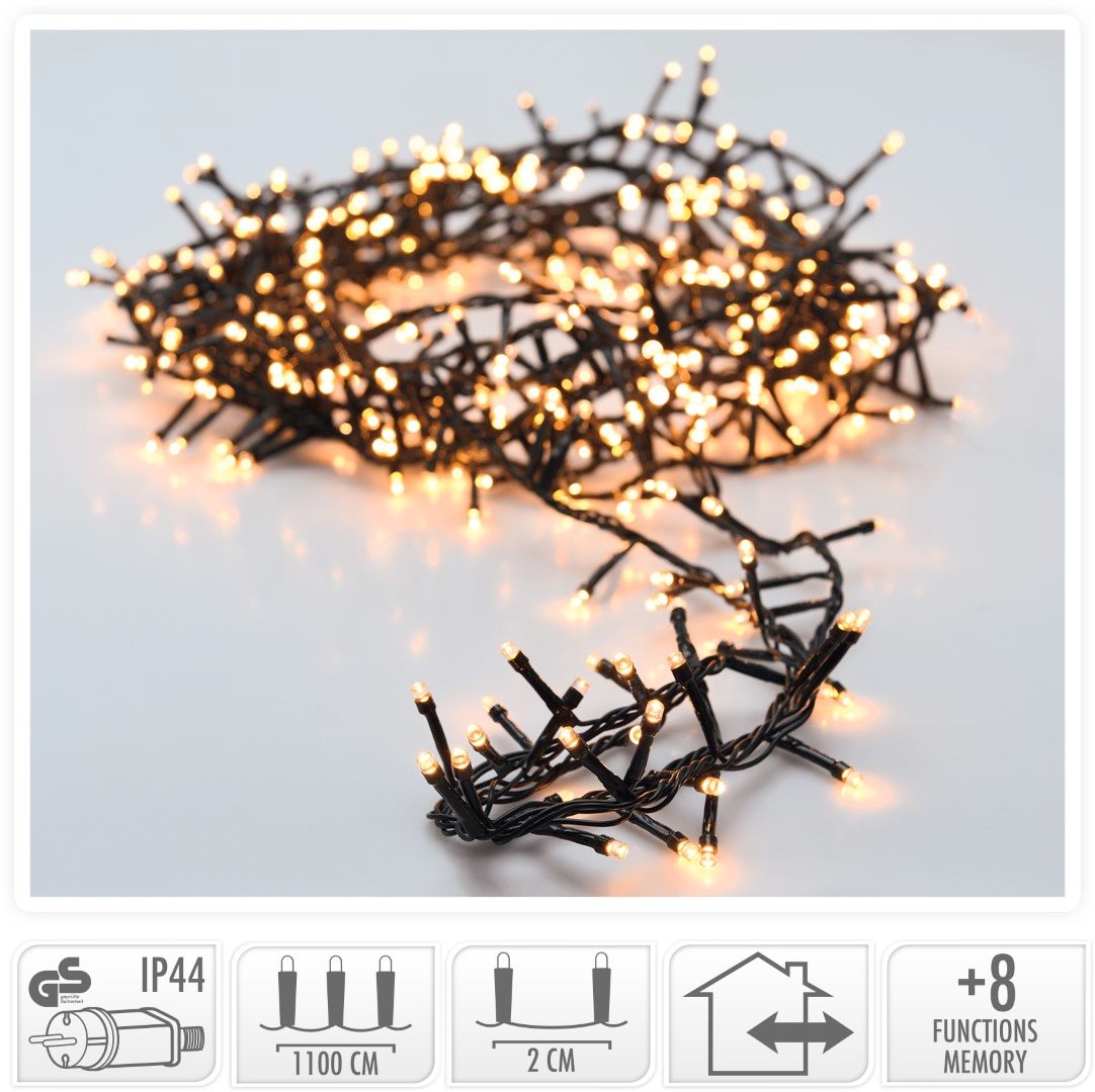 Nampook Microcluster Kerstverlichting - 560 LED - Warm Wit - 11 Meter
