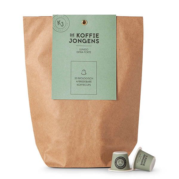 De koffiejongens Lungo Extra Forte koffiecups (50 stuks)