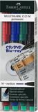 Faber-Castell Multimarker Permanent M 4 stuks Assorti