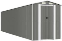 vidaXL Tuinschuur 192x855x223 cm gegalvaniseerd staal lichtgrijs