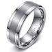 Mendes Lookinggoodtoday Wolfraam heren ring Geborstelde streep 8mm-20mm