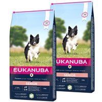 EUKANUBA Droog Hondenvoer Kleine & Middelgrote Fok Senior, Lam & Rijst 2x12 kg