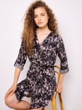 Apricot Abstract Brushstroke Shirt Mini Dress