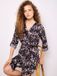 Apricot Abstract Brushstroke Shirt Mini Dress
