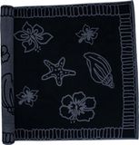 The One Towelling Hawaii Strandlaken - 90 x 190 cm - Groot badlaken - 100% Gekamd katoen - 550 gr/m² - Zwart/Antraciet