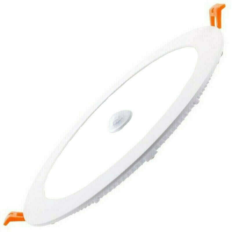 BES LED LED Downlight Slim - Facto Dury - PIR Bewegingssensor 360° + Dag en Nacht Sensor - 18W - Helder/Koud Wit 5700K - Inbouw - Rond - Mat Wit - OSRAM LEDs