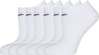 Nike Unisex Everyday Lightweight No-Show Socks 6-Pack White/Black M