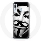 Maniacase Hoesje voor Samsung Galaxy A20 Wij zijn legioen anoniem masker