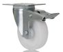 RS PRO, geremd, zwenkbaar zwenkwiel, wiel ø 100 mm, 125 kg, gewicht H. 128 mm, wiel B. 35 mm, 102 x 84 mm, plaat