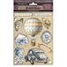 Stamperia - Coloured Wooden Shapes for Scrapbooking, Albums, Card Making, and Bullet Journals, Laser Cut, Printed for Enhanced Detail, Perfect for Hobbies, Crafts and Gifting (Timeless) (A5)