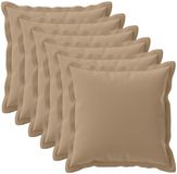 vidaXL Kussensloop 6 stuks Houten Taupe 70 x 70 cm Polyester