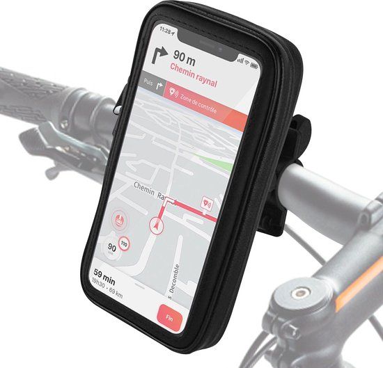 Opline VGEBY7 Fietstas voor Motorola Moto E7 - Waterdicht - Zwart