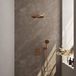 Brauer Copper Carving 5-GK-130 thermostatic built-in rain shower set brushed copper PVD