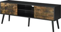 en.casa TV meubel Eskilstuna 120x29,5x46,5 cm zwart en houtkleurig donker