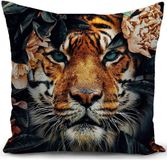 HUASHUZI Housse de coussin 40 x 40 cm Tigre Jungle