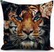 HUASHUZI Housse de coussin 40 x 40 cm Tigre Jungle