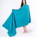 Cotton Paradise Extra groot badlaken, 100% katoen, 40 x 80 cm, grote badhanddoek voor badkamer, aqua blauw