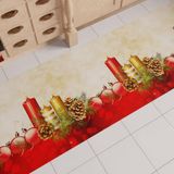 PETTI Artigiani Italiani - Keukentapijt, Kerstmis, keukentapijt, antislip, wasbaar, kersttapijt, 52 x 280 cm, kaarsen gemaakt in Italië