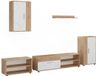 Vicco Woonwand Berno, doré chêne/blanc, set de 5 pièces