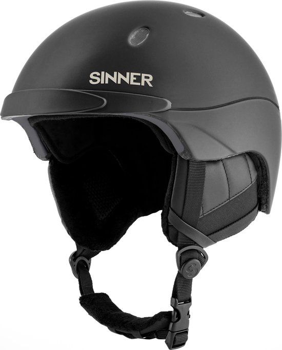 SINNER TITAN Skihelm - Mat Zwart - Unisex - Maat L (59-62cm)