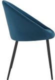 Happy Garden Set van 2 vintage DIANE blauw fluwelen stoelen
