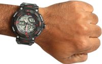 Q&Q Citizen Watch Co. GW85J002Y Unisex Polshorloge Zwart/Rood