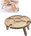 Wan GmbH Table à vin 30x16cm - Table de camping pliante portable avec porte-verre à vin