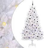 vidaXL - Kunstmatige - Hinged - Kerstboom - Wit - 270 - cm - PVC - en - Staal