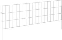 vidaXL Tuinhek met palen, 12 stuks, 95 x 30 cm, verzinkt staal