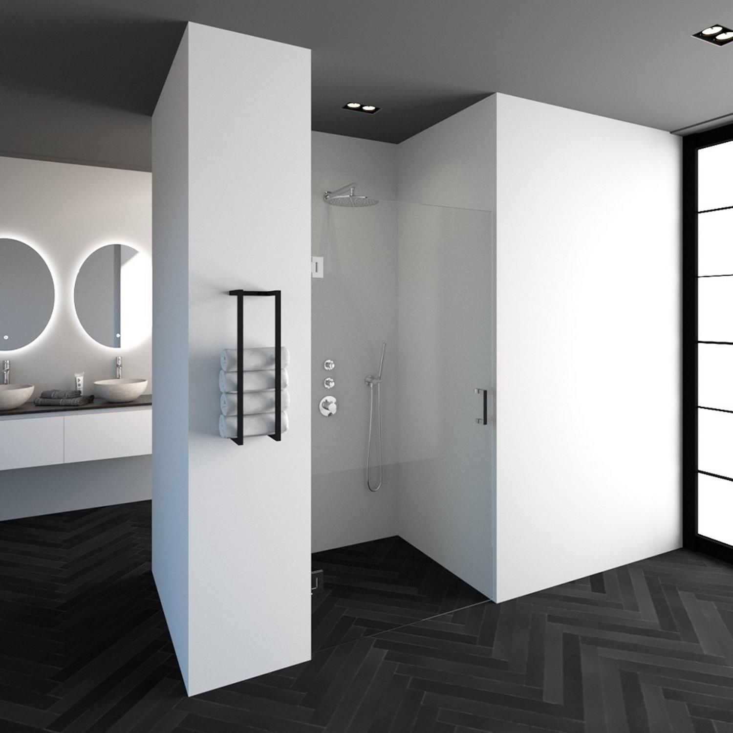 Sanitop Douchedeur Just Creating - 70 cm - Profielloos - Helder Glas - Nisdeur
