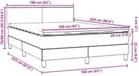 vidaXL Boxspringbed met matras, fluweel, donkergroen, 160x220 cm