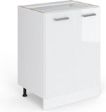 Vicco R-Line Universele onderkast – 60 cm met deuren, zonder werkblad Wit Hoogglans