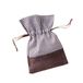 Mopec Gingham-zakje bruin met jute-details, 12 stuks, textiel, bruin, 0,3 x 10 x 14,5 cm
