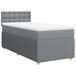 vidaXL Boxspringbed met matras, stof, lichtgrijs, 80x200 cm