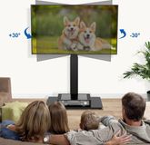 Markenlos Shenzhen Haorui Industrial Technology Co., Ltd. TV-standaard voor 32-70 inch televisie, standvoet, vrijstaande televisiestandaard in hoogte verstelbaar, zwenkbaar, max. VESA 400x400 mm, 50 kg