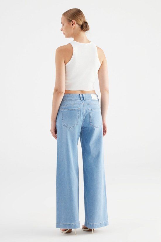 Cup of Joe Denim COJ Carlotta Wide Leg Jeans Light Blue W32 X L30