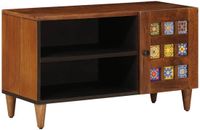 vidaXL TV-kast Walnotenhout 80 x 33 x 46 cm Massief Mango Hout