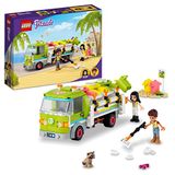 LEGO Friends Recycle vrachtwagen Speelgoed Set met Vuilniswagen, Afvalcontainers en Poppetjes, Educatief Cadeau voor Kinderen vanaf 6 Jaar, Jongens en Meisjes 41712